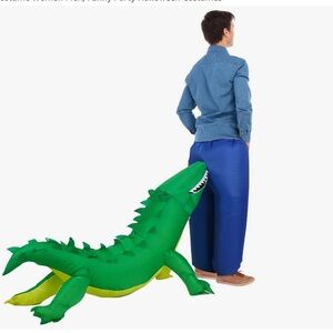 Riidmaax Adult 5ft-6.2ft Unisex Inflatable Crocodile Halloween Costume